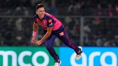 Trent Boult in action for RR. (AP) Trent Boult in action for RR. (AP)