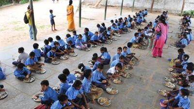 School principal Suman Kumari said that the mid-day meal was being distributed by NGOs. (Picture for representation/ HT Photo) School principal Suman Kumari said that the mid-day meal was being distributed by NGOs. (Picture for representation/ HT Photo)