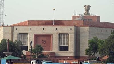 The new Parliament building offers spacious seats, latest facilities and tablets on each desk. (HT) The new Parliament building offers spacious seats, latest facilities and tablets on each desk. (HT)