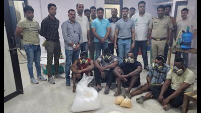 The suspects in custody. (HT Photo) The suspects in custody. (HT Photo)