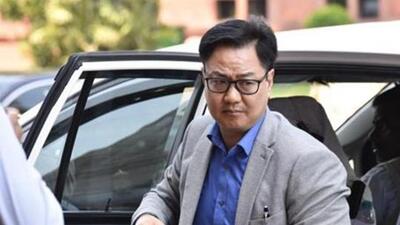 Union minister Kiren Rijiju. (HT PHOTO) Union minister Kiren Rijiju. (HT PHOTO)