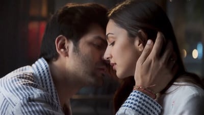 Kartik Aaryan and Kiara Advani in Satyaprem Ki Katha teaser.