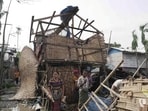 A view of the damage caused by Cyclone Mocha in Sittwe, Myanmar. 