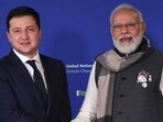 Prime Minister Narendra Modi with Ukrainian President Volodymyr Zelenskyy in Glasgow 

