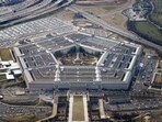 The Pentagon is seen from the air in Washington.