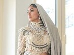 Mrunal Thakur in an Anamika Khanna attire at Cannes. Mrunal Thakur in an Anamika Khanna attire at Cannes.