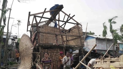 A view of the damage caused by Cyclone Mocha in Sittwe, Myanmar. (via REUTERS)