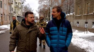 Bear Grylls documented his experience in Ukraine through web show, War Zone: Bear Grylls Meets President Zelenskyy Bear Grylls documented his experience in Ukraine through web show, War Zone: Bear Grylls Meets President Zelenskyy