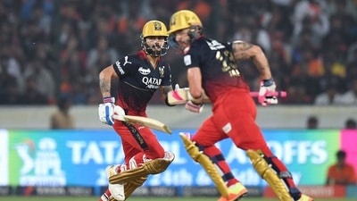 Faf Du Plessis (R) and Virat Kohli have been a raging success for RCB. (AFP) Faf Du Plessis (R) and Virat Kohli have been a raging success for RCB. (AFP)
