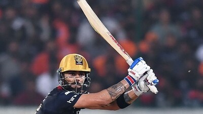 Royal Challengers Bangalore's Virat Kohli plays a shot during the Indian Premier League (IPL) Twenty20 cricket match between Sunrisers Hyderabad and Royal Challengers Bangalore (AFP) Royal Challengers Bangalore's Virat Kohli plays a shot during the Indian Premier League (IPL) Twenty20 cricket match between Sunrisers Hyderabad and Royal Challengers Bangalore (AFP)
