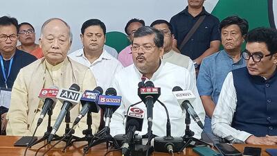 Former union minister and Congress general secretary Mukul Wasnik addressed a media briefing in Manipur capital Imphal. He is leading Congress fact-finding team into the Manipur violence (HT Photo) Former union minister and Congress general secretary Mukul Wasnik addressed a media briefing in Manipur capital Imphal. He is leading Congress fact-finding team into the Manipur violence (HT Photo)