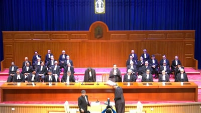 DY Chandrachud administered oath of office for the position of Supreme Court judge. (Twitter/ANI) DY Chandrachud administered oath of office for the position of Supreme Court judge. (Twitter/ANI)