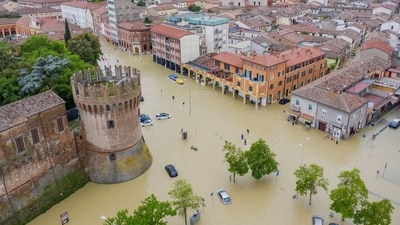 Formula 1 has canceled the Grand Prix scheduled to take place in Imola, northern Italy, this weekend after the region was hit by torrential rains and flooding that led to several deaths. (Bloomberg) Formula 1 has canceled the Grand Prix scheduled to take place in Imola, northern Italy, this weekend after the region was hit by torrential rains and flooding that led to several deaths. (Bloomberg)
