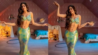 Janhvi Kapoor turned into Princess Ariel for a promotional video. Janhvi Kapoor turned into Princess Ariel for a promotional video.