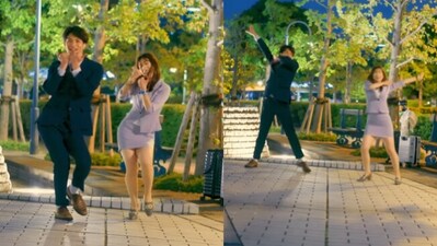 Japanese duo dancing to Marathi song Baharla Ha Madhumas. (Instagram/@kaketaku85) Japanese duo dancing to Marathi song Baharla Ha Madhumas. (Instagram/@kaketaku85)
