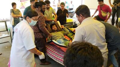 Medical professionals at the protest site at FTII in Pune. (HT PHOTO)