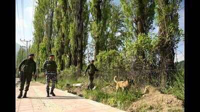 Officials said that there will be three-tier security handled by J&K Police, BSF, CRPF and the SSB around the venue. (AFP Photo) Officials said that there will be three-tier security handled by J&K Police, BSF, CRPF and the SSB around the venue. (AFP Photo)