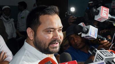 RJD leader and Bihar deputy chief minister Tejashwi Yadav speaks to the media in Patna on Friday. (ANI) RJD leader and Bihar deputy chief minister Tejashwi Yadav speaks to the media in Patna on Friday. (ANI)