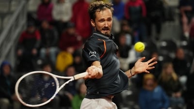 Italian Open Russia's Daniil Medvedev in action (REUTERS)
