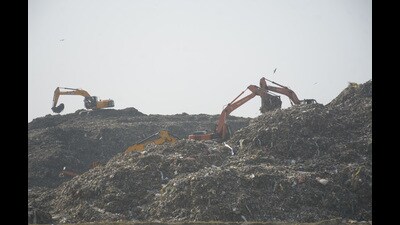 The Galand plant has a capacity to process approximately 2300 metric tonnes of solid waste daily, generating 40 megawatts of electricity. (Sakib Ali/HT Photo)