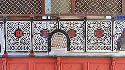 Underneath all the layers and years of addition at the Byculla railway station, the restorers found and exposed the historic stone masonry. The verandas were opened up, and old ticket counters of historic cast-iron grill design restored. The electric wiring was also redone, previously all over the place. (HT PHOTO) Underneath all the layers and years of addition at the Byculla railway station, the restorers found and exposed the historic stone masonry. The verandas were opened up, and old ticket counters of historic cast-iron grill design restored. The electric wiring was also redone, previously all over the place. (HT PHOTO)