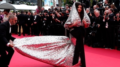 Aishwarya Rai at the screening of Indiana Jones and the Dial of Destiny at Cannes Film Festival. (REUTERS)