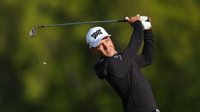 Eric Cole of the United States plays his shot from the 15th tee during the first round of the 2023 PGA Championship at Oak Hill Country Club on May 18, 2023 in Rochester, New York. (Getty Images via AFP) Eric Cole of the United States plays his shot from the 15th tee during the first round of the 2023 PGA Championship at Oak Hill Country Club on May 18, 2023 in Rochester, New York. (Getty Images via AFP)