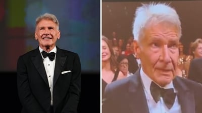 Harrison Ford teared up during the standing ovation for his film Indiana Jones and the Dial of Destiny at Cannes. Harrison Ford teared up during the standing ovation for his film Indiana Jones and the Dial of Destiny at Cannes.