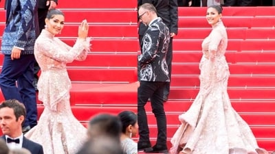 Sapna Choudhary attends Cannes Film Festival 2023. Sapna Choudhary attends Cannes Film Festival 2023.