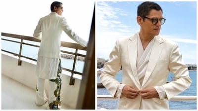 Vijay Varma also wore white on Thursday. Sharing photos of his look on Instagram, he wrote in his caption, "Father of Pearl..." Fans left comments like 'ati sundar (beautiful)' and 'the best' on his post. He was dressed in an Anamika Khanna look. Vijay Varma also wore white on Thursday. Sharing photos of his look on Instagram, he wrote in his caption, "Father of Pearl..." Fans left comments like 'ati sundar (beautiful)' and 'the best' on his post. He was dressed in an Anamika Khanna look.