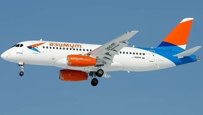 An Azimuth Airline plane from Moscow reached Tbilisi International Airport on Friday. (Azimuth website) An Azimuth Airline plane from Moscow reached Tbilisi International Airport on Friday. (Azimuth website)