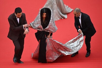 Aishwarya Rai at Cannes Film Festival on Thursday. (AFP) Aishwarya Rai at Cannes Film Festival on Thursday. (AFP)