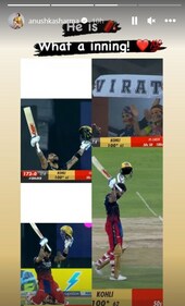 Anushka Sharma took to Instagram Stories to celebrate Virat Kohli's century. Anushka Sharma took to Instagram Stories to celebrate Virat Kohli's century.