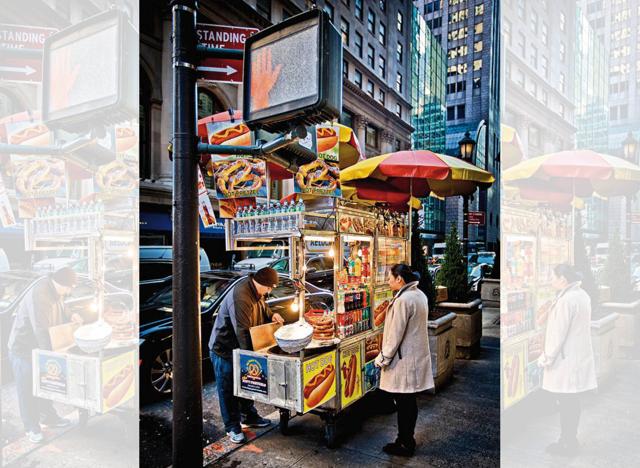 Food cart vendors selling hot dogs are found at every corner, but New York has suddenly begun to accord a new respect to Indian food and restaurateurs. (Stuart Monk / Shutterstock)