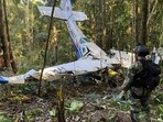 Rescue services and police are at the scene of the wreckage.