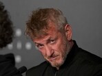 US actor Sean Penn attends a press conference for the film "Black Flies" during the 76th edition of the Cannes Film Festival in Cannes, southern France. US actor Sean Penn attends a press conference for the film "Black Flies" during the 76th edition of the Cannes Film Festival in Cannes, southern France.
