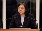 Taiwan President Tsai Ing-wen speaks.