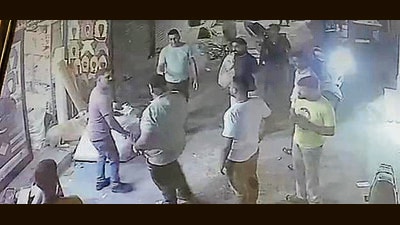 A CCTV grab from the incident. (HT Photo) A CCTV grab from the incident. (HT Photo)
