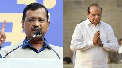 Delhi chief minister Arvind Kejriwal (left) and LG VK Saxena (right) (File Photo)