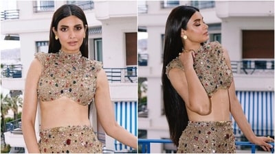 Diana Penty shares pictures of her first look from the Cannes film Festival. (Instagram) Diana Penty shares pictures of her first look from the Cannes film Festival. (Instagram)