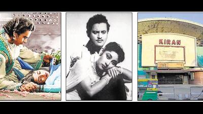 GOLDEN PAST: Stills from K Asif’s Mughal-e-Azam and Guru Dutt’s Pyaasa and the city’s Kiran Cinema (HT File) GOLDEN PAST: Stills from K Asif’s Mughal-e-Azam and Guru Dutt’s Pyaasa and the city’s Kiran Cinema (HT File)