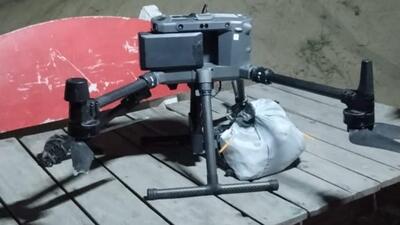 One of the black quadcopters of DJI Matrice 300 RTK make recovered from the border area in the Amritsar district of Punjab on Friday night. (HT Photo)