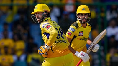 IPL 2023: Ruturaj Gaikwad and Devon Conway in action for CSK. (PTI)