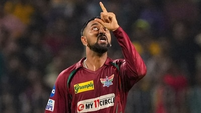Lucknow Super Giants captain Krunal Pandya celebrates after winning the IPL 2023 cricket match against Kolkata Knight Riders. (PTI) Lucknow Super Giants captain Krunal Pandya celebrates after winning the IPL 2023 cricket match against Kolkata Knight Riders. (PTI)