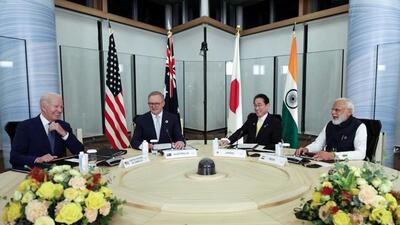 Prime Minister Narendra Modi joins the US President Joe Biden, Australian PM Anthony Albanese and Japanese PM Fumio Kishida for the 3rd in-person Quad Leaders’ Summit in Hiroshima, Japan on Saturday. (ANI) Prime Minister Narendra Modi joins the US President Joe Biden, Australian PM Anthony Albanese and Japanese PM Fumio Kishida for the 3rd in-person Quad Leaders’ Summit in Hiroshima, Japan on Saturday. (ANI)