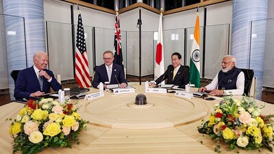 Prime Minister Narendra Modi with US President Joe Biden, Prime Minister of Australia Anthony Albanese and Prime Minister of Japan Fumio Kishida during the Quad Leaders' Summit, in Hiroshima, Japan, Saturday, May 20, 2023. (PTI) Prime Minister Narendra Modi with US President Joe Biden, Prime Minister of Australia Anthony Albanese and Prime Minister of Japan Fumio Kishida during the Quad Leaders' Summit, in Hiroshima, Japan, Saturday, May 20, 2023. (PTI)