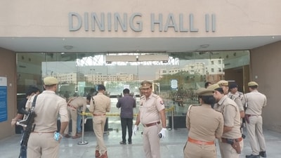 The outside area of the dinning hall of the university where the incident took place. (HT Photo) The outside area of the dinning hall of the university where the incident took place. (HT Photo)