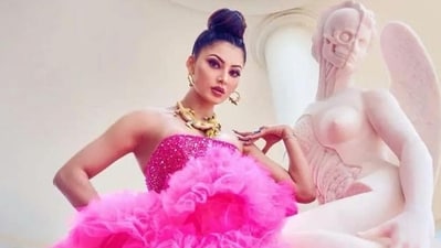 Urvashi Rautela wore a statement necklace at Cannes 2023. Urvashi Rautela wore a statement necklace at Cannes 2023.