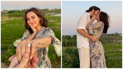 Aaliyah Kashyap has shared pictures from her boyfriend's proposal. Aaliyah Kashyap has shared pictures from her boyfriend's proposal.