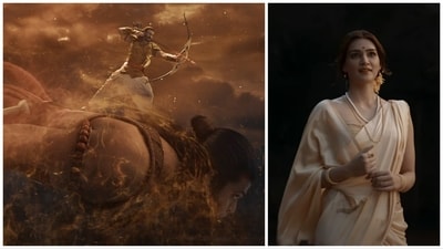 Stills from Adipurush song Jai Shri Ram. Stills from Adipurush song Jai Shri Ram.